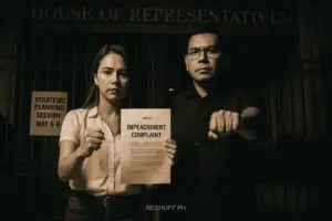 Duterte allies Ronald and Duceille Cardema blocked from filing impeachment complaint against President Marcos at Batasang Pambansa